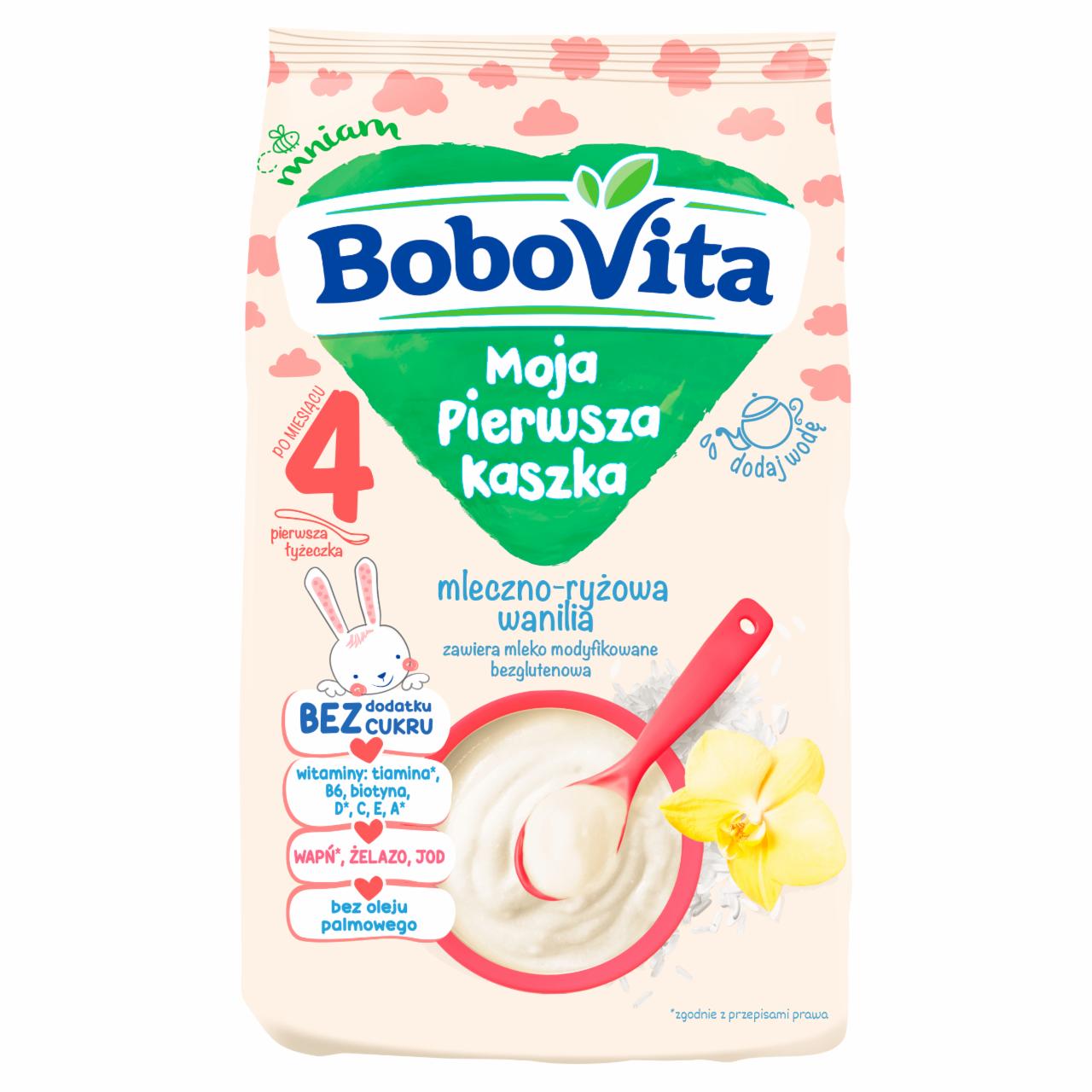 Zdjęcia - BoboVita Moja Pierwsza Kaszka mleczno-ryżowa wanilia po 4. miesiącu 230 g