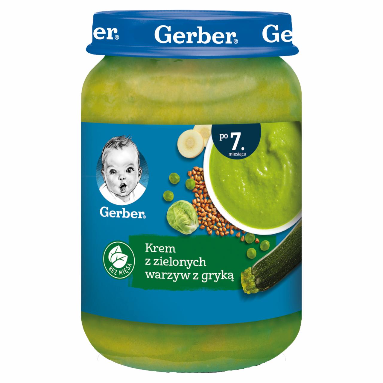 Zdjęcia - Gerber Krem z zielonych warzyw z gryką dla niemowląt po 7. miesiącu 190 g