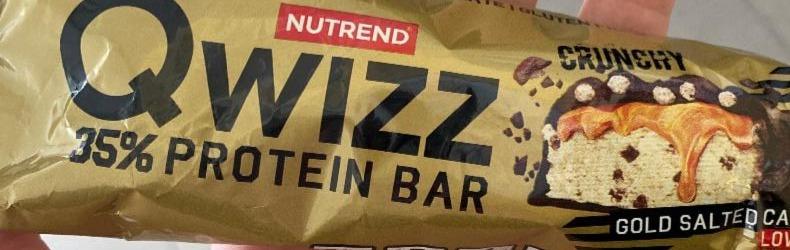 Zdjęcia - Nutrend Qwizz 35% protein bar gold salted caramel flavour 60g