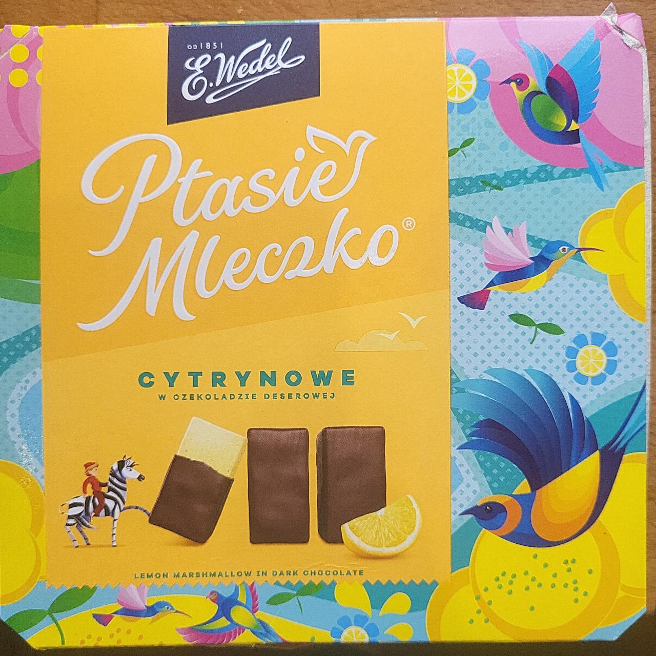 Zdjęcia - Ptasie Mleczko Cytrynowe w czekoladzie deserowej E.Wedel