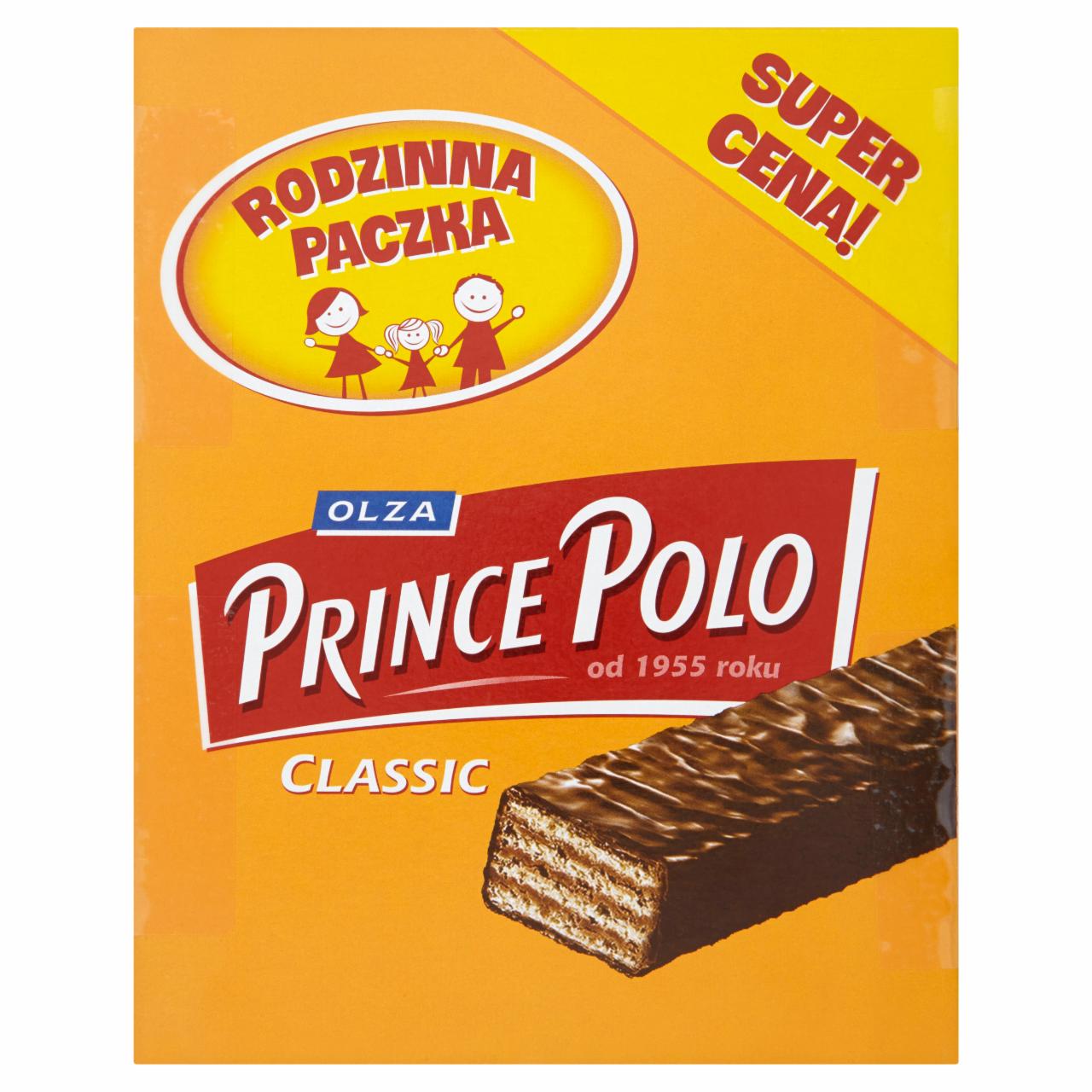 Zdjęcia - Olza Prince Polo Classic Kruche wafelki z kremem kakaowym oblane czekoladą 490 g (28 sztuk)