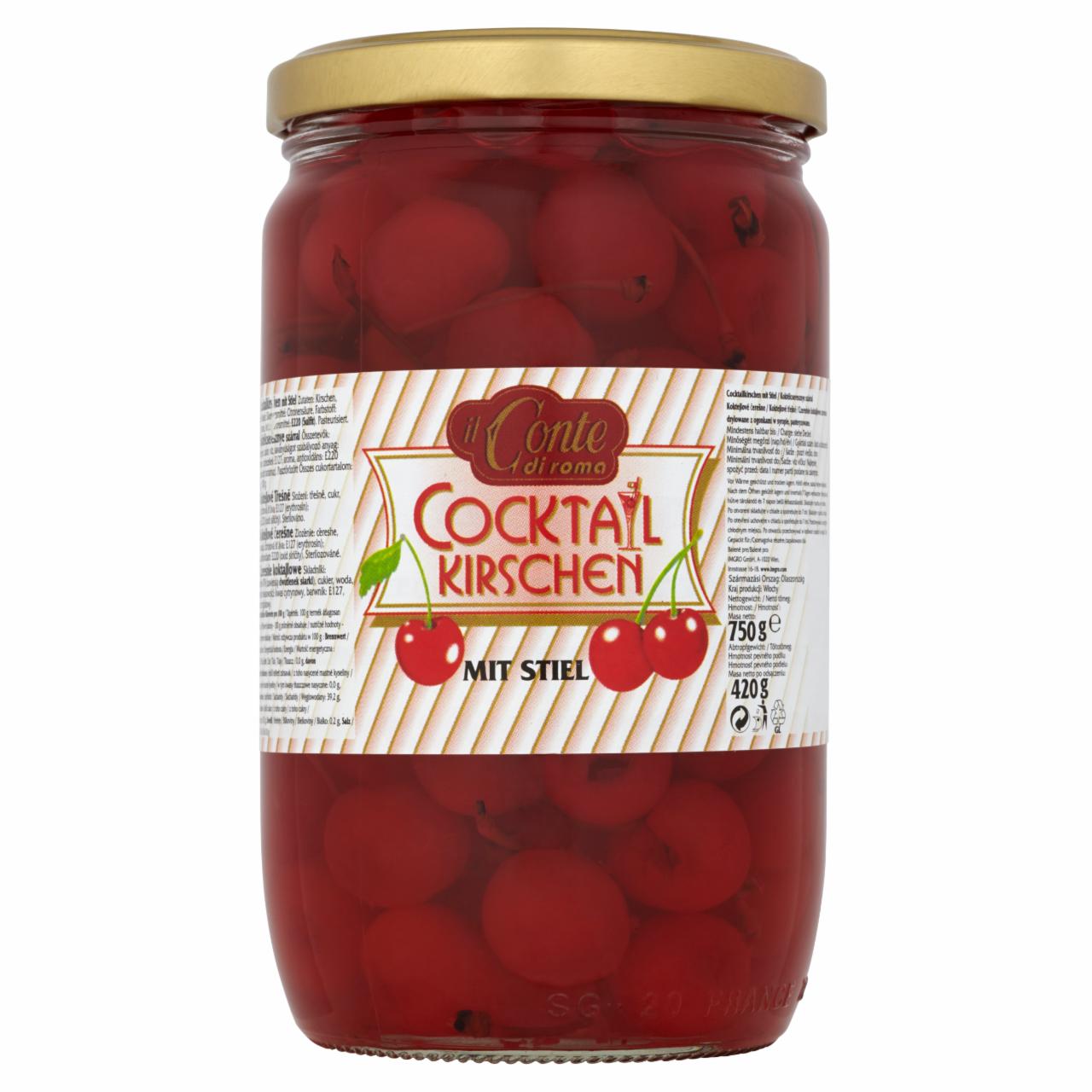 Zdjęcia - il Conte di Roma Czereśnie koktajlowe 750 g