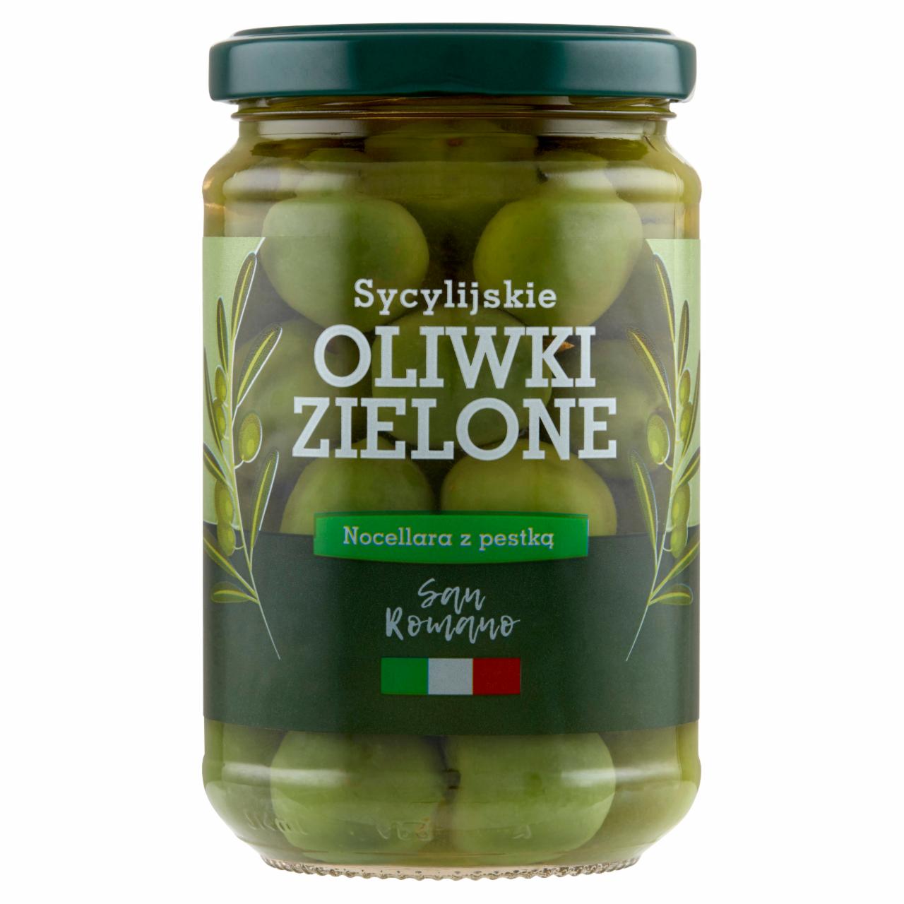 Zdjęcia - San Romano Sycylijskie oliwki zielone Nocellara z pestką