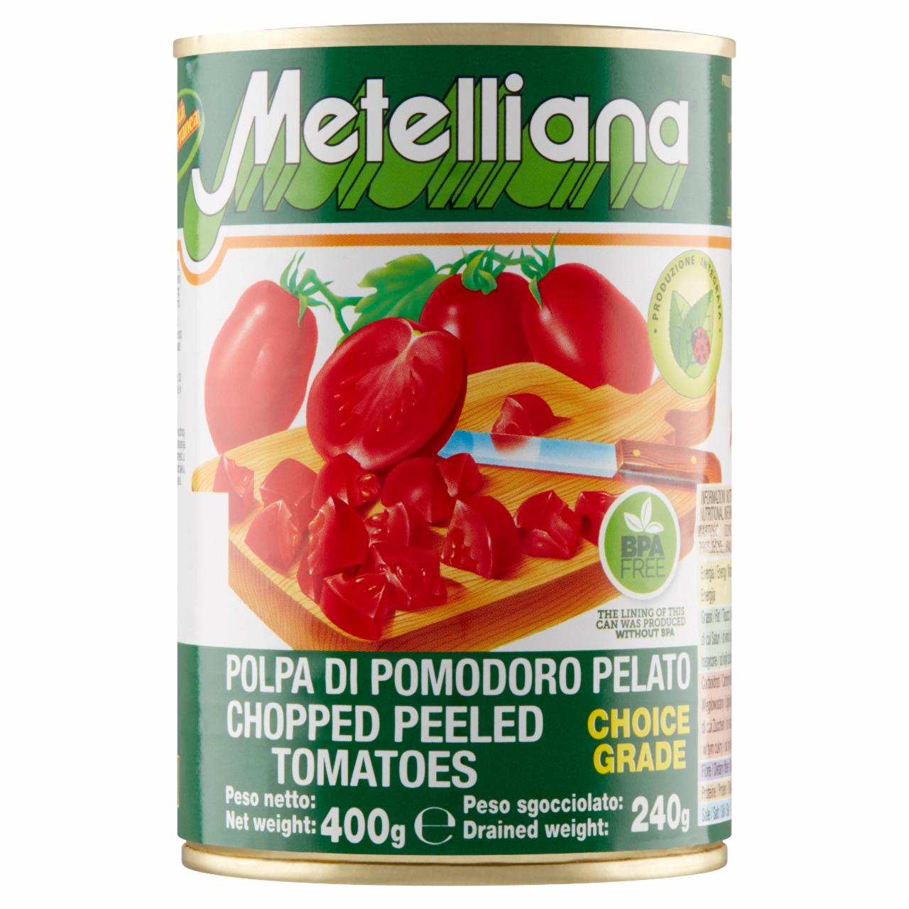 Zdjęcia - Metelliana Pomidory bez skórki kostka 400 g