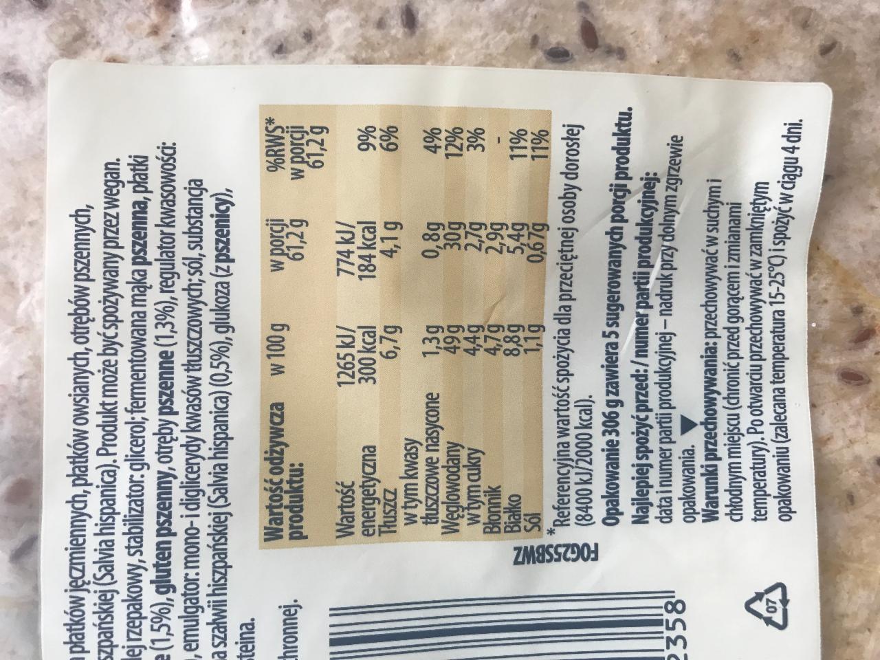 Ile Kalorii Ma Placek Tortilli Tortilla wraps placki wieloziarniste Pano - kalorie, kJ i wartości odżywcze  | Dine4Fit.pl