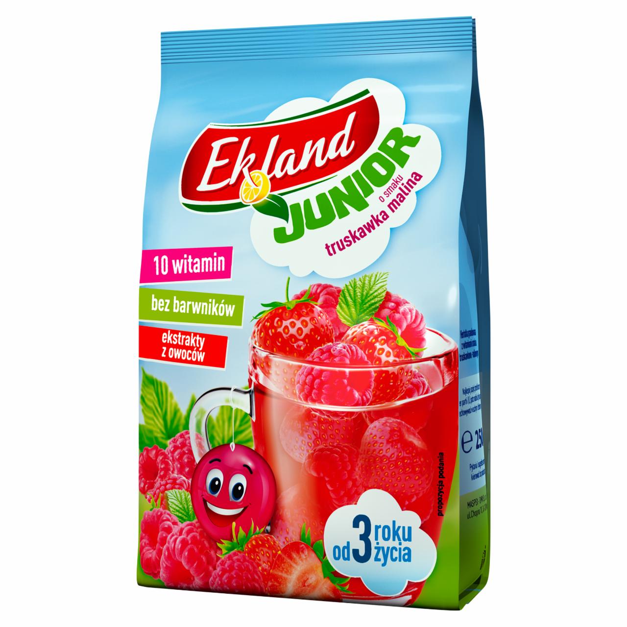 Zdjęcia - Ekland Junior Herbatka o smaku malinowo-truskawkowym 250 g