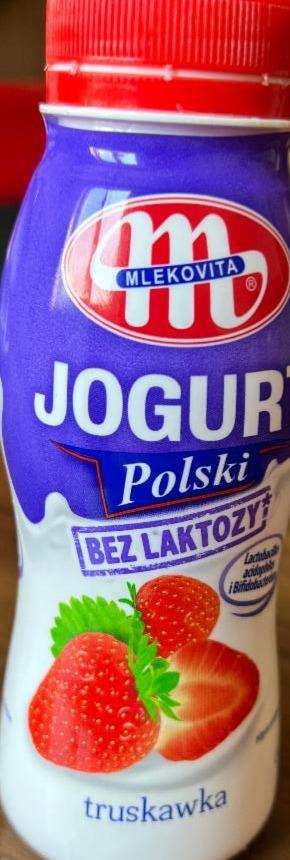 Zdjęcia - Mlekovita Jogurt Polski bez laktozy truskawkowy 250 g