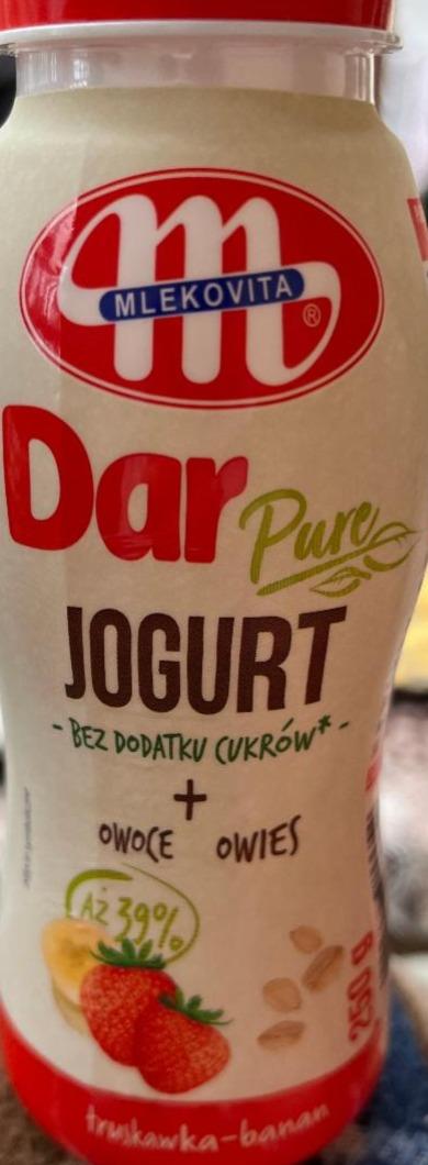 Zdjęcia - Jogurt o smaku truskawka banan Dar Pure Mlekovita