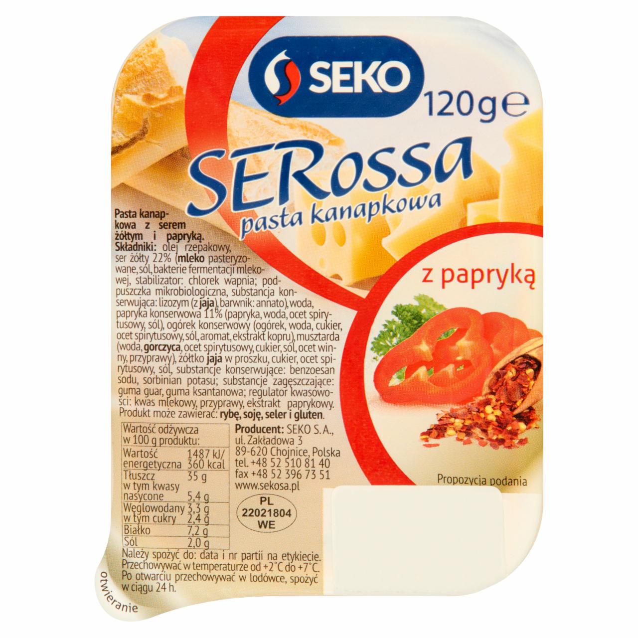 Zdjęcia - Seko Serossa Pasta kanapkowa z papryką 120 g