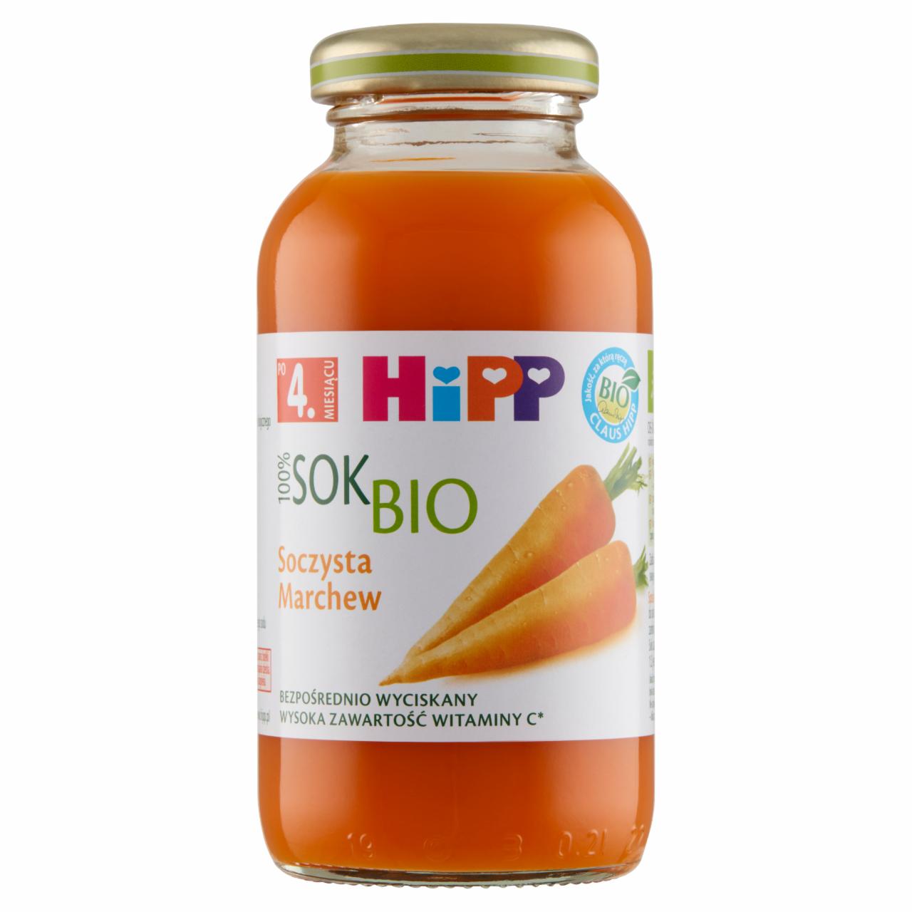 Zdjęcia - HiPP BIO Sok 100% soczysta marchew po 4. miesiącu 0,2 l