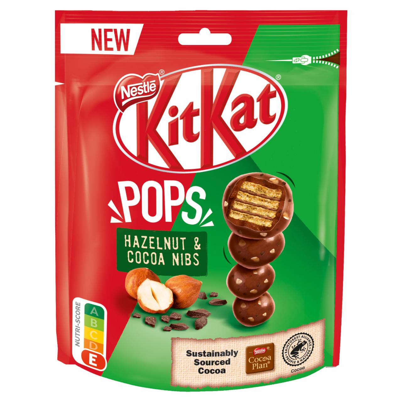 Zdjęcia - KitKat Pops Hazelnut & Cocoa Nibs Kruchy wafelek w mlecznej czekoladzie 110 g