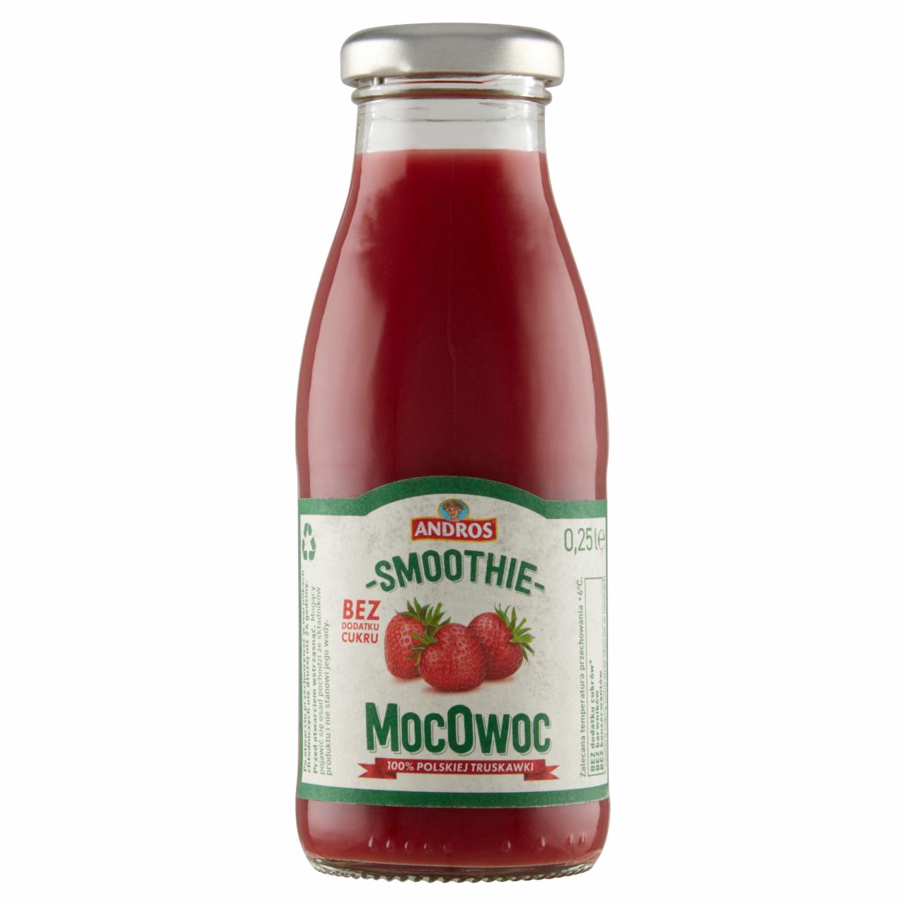 Zdjęcia - Andros MocOwoc Smoothie truskawka 0,25 l