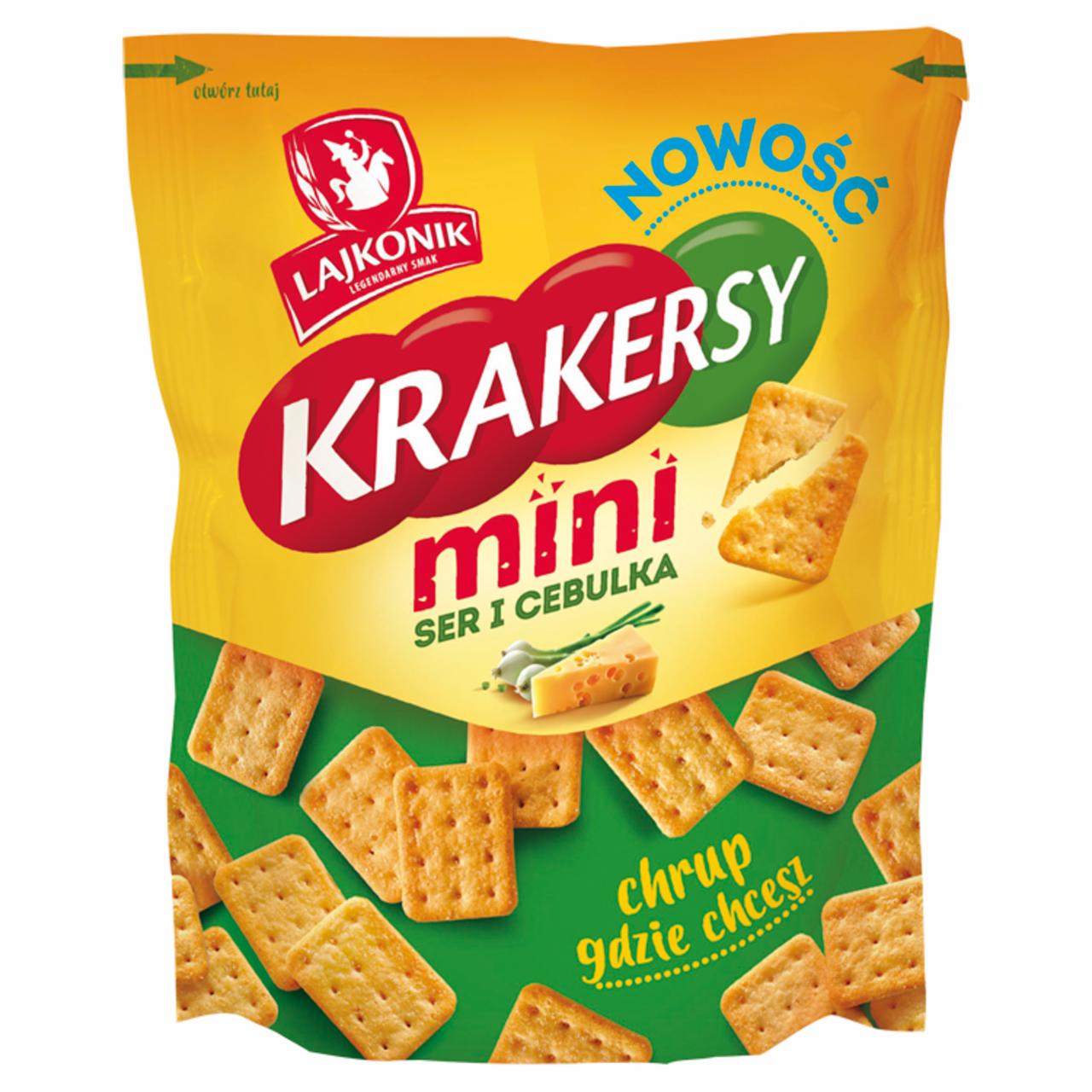 Zdjęcia - Lajkonik Krakersy mini o smaku ser + cebulka 100 g