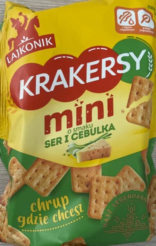 Zdjęcia - Lajkonik Krakersy mini o smaku ser + cebulka 100 g