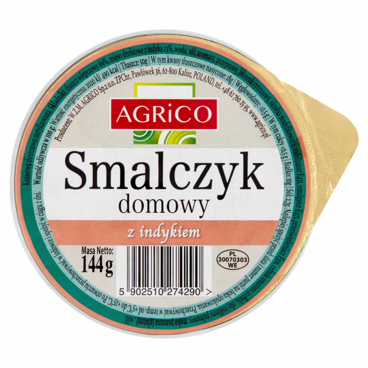 Zdjęcia - Agrico Smalczyk domowy z indykiem 144 g