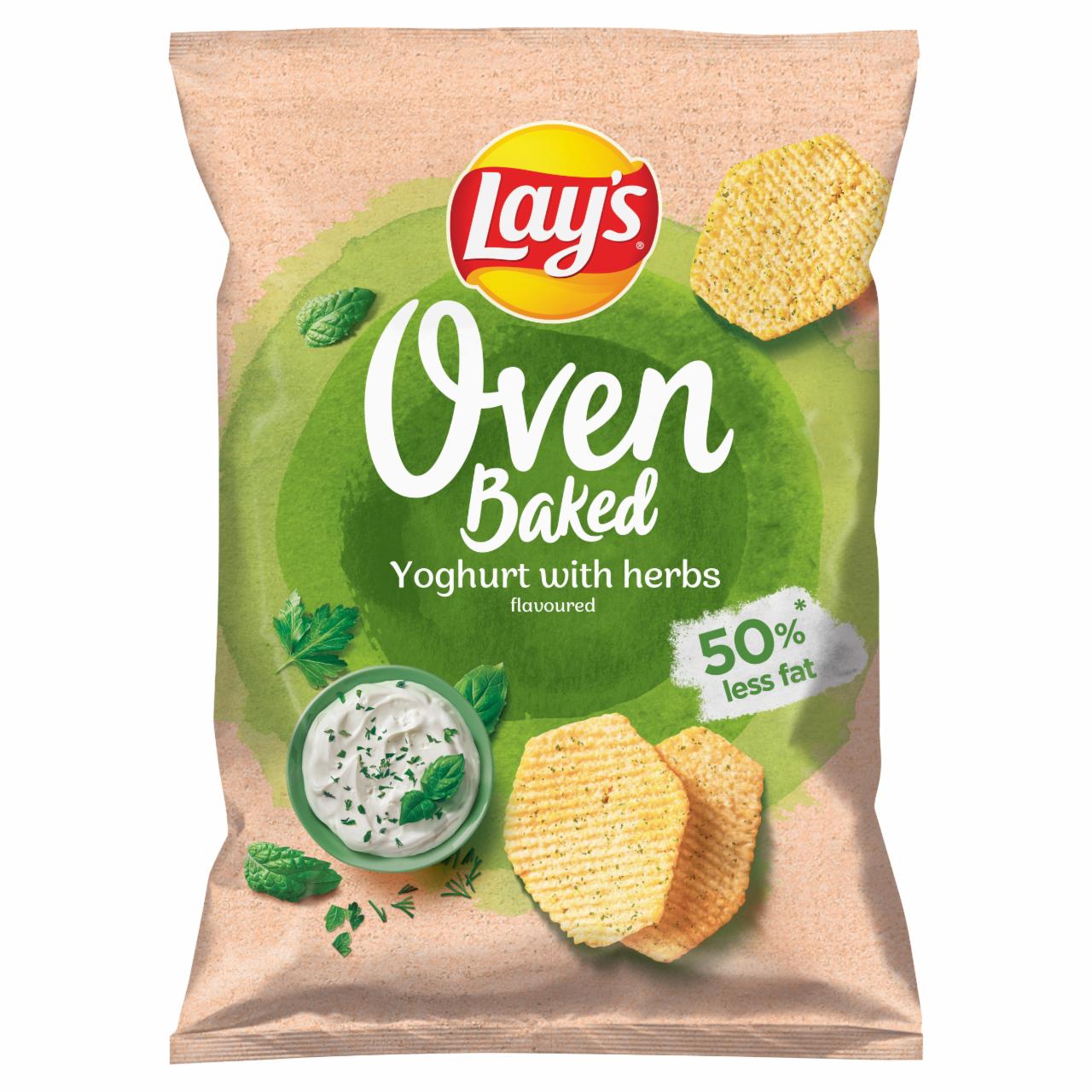 Zdjęcia - Oven Baked Pieczone formowane chipsy ziemniaczane o smaku jogurtu z ziołami Lay's