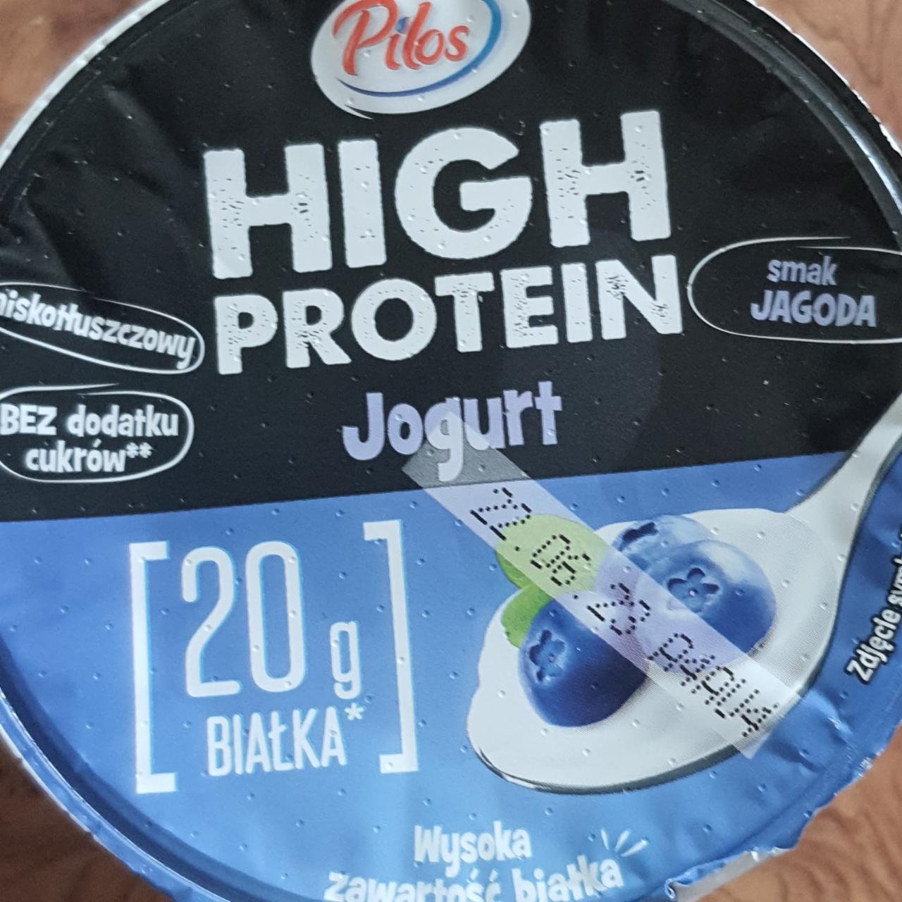 Zdjęcia - High Protein Jogurt Jagoda Pilos
