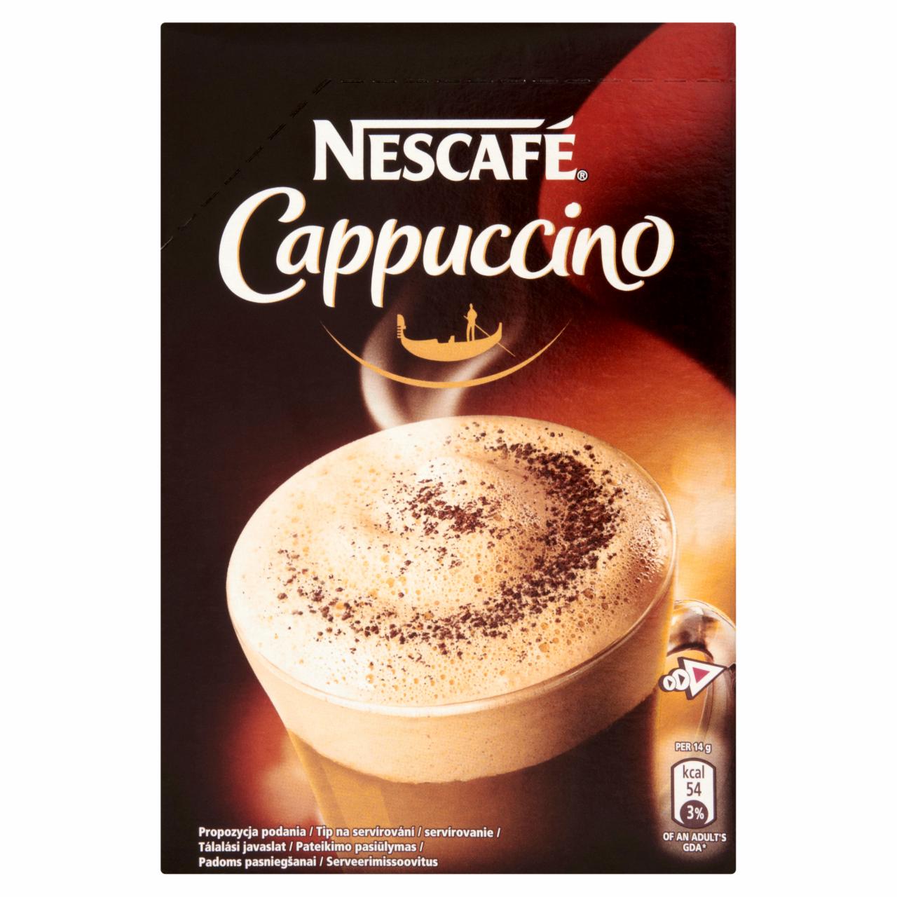Zdjęcia - Nescafé Cappuccino Kawa rozpuszczalna z zabielaczem i cukrem 10 x 14 g