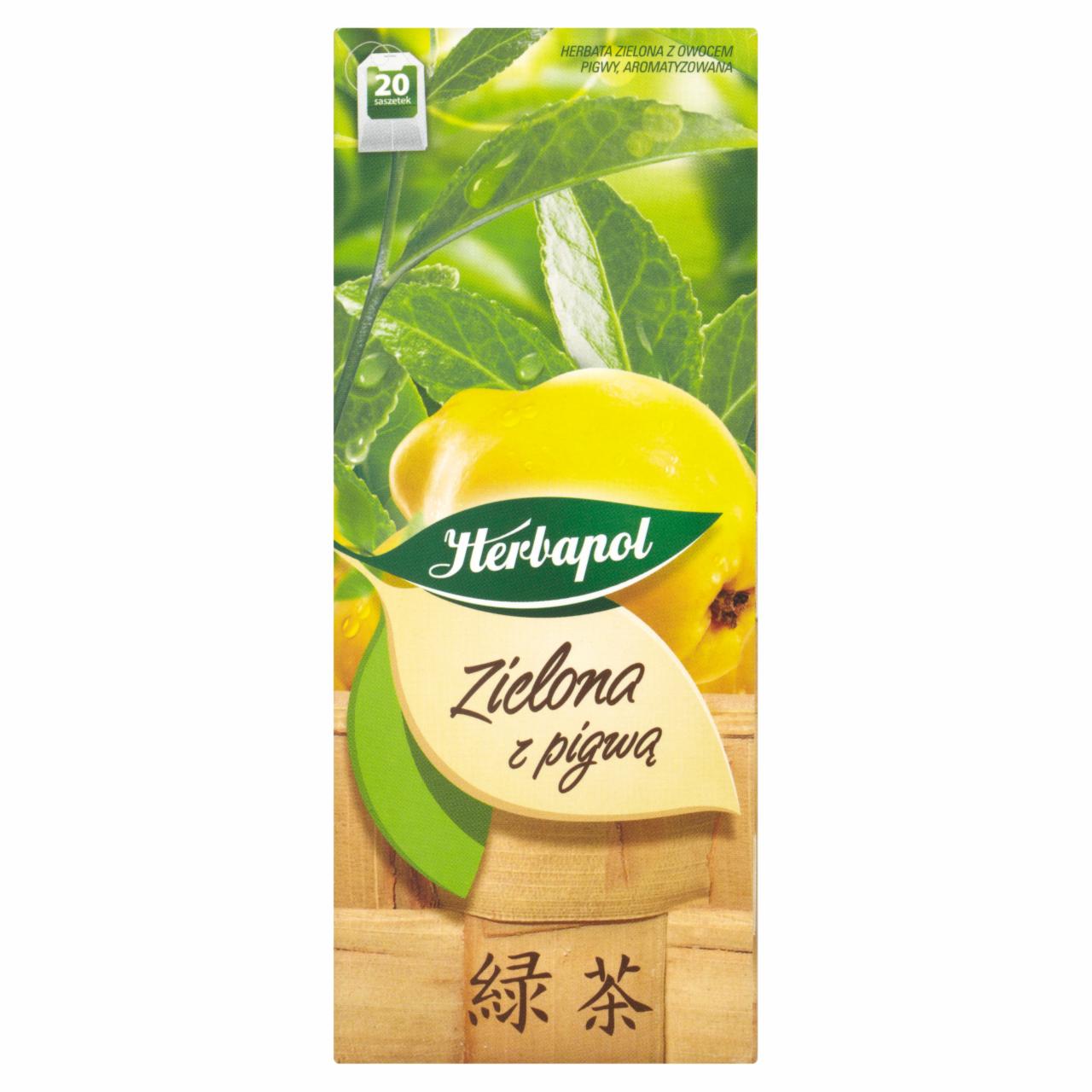 Zdjęcia - Herbapol Herbata zielona z pigwą 30 g (20 saszetek)