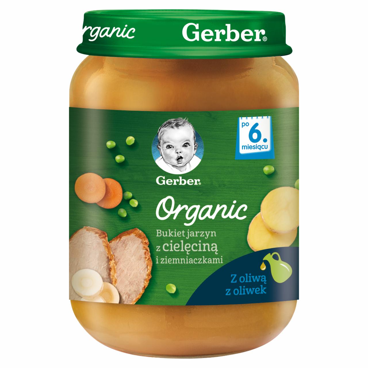 Zdjęcia - Gerber Organic Bukiet jarzyn z cielęciną i ziemniaczkami dla niemowląt po 6. miesiącu 190 g
