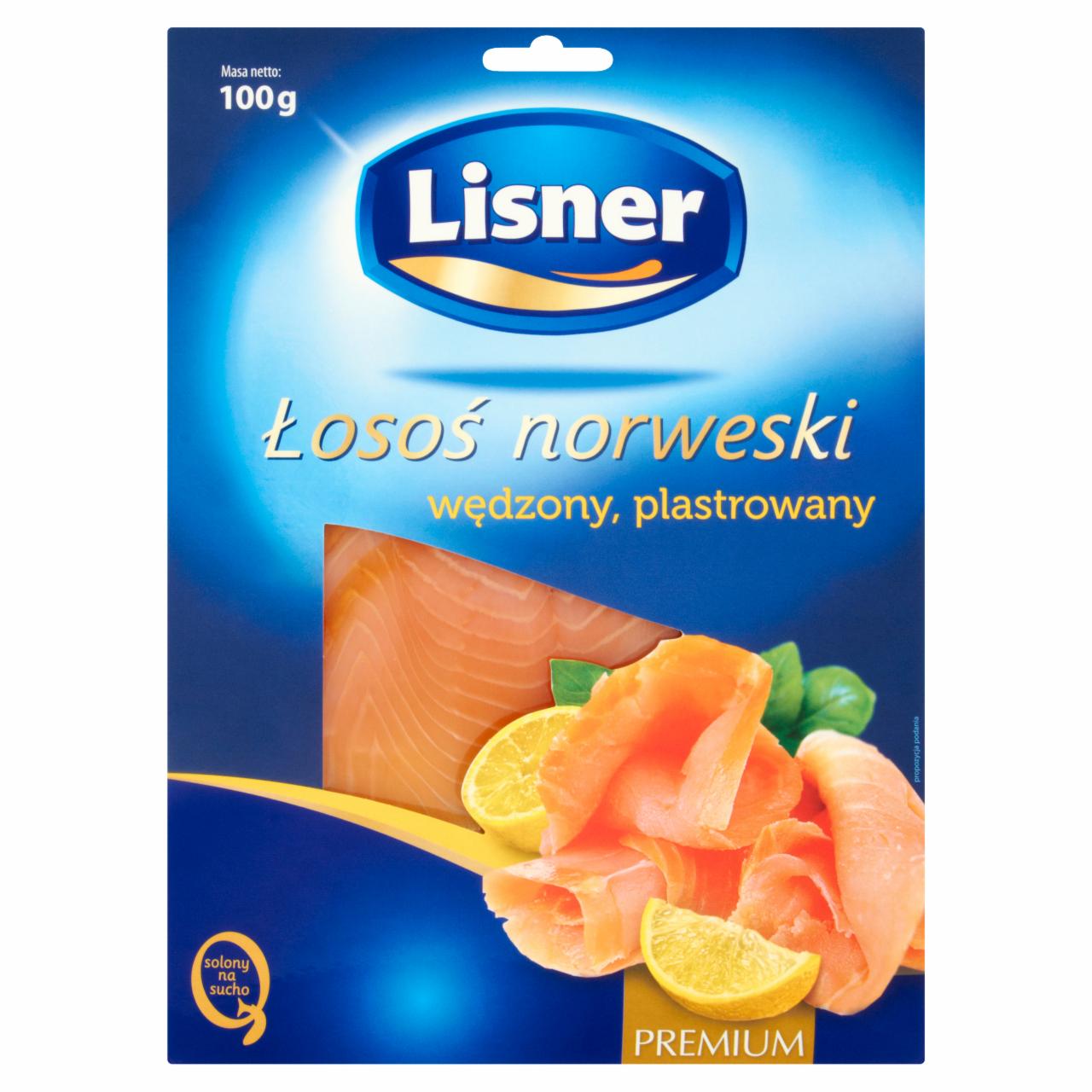 Zdjęcia - Lisner Premium Łosoś norweski wędzony plastrowany 100 g
