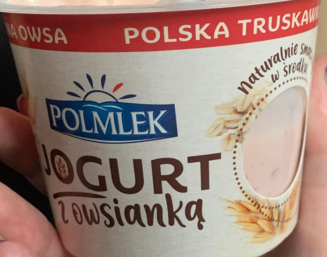 Zdjęcia - Polmlek Jogurt z owsianką polska truskawka + ziarna owsa 180 g