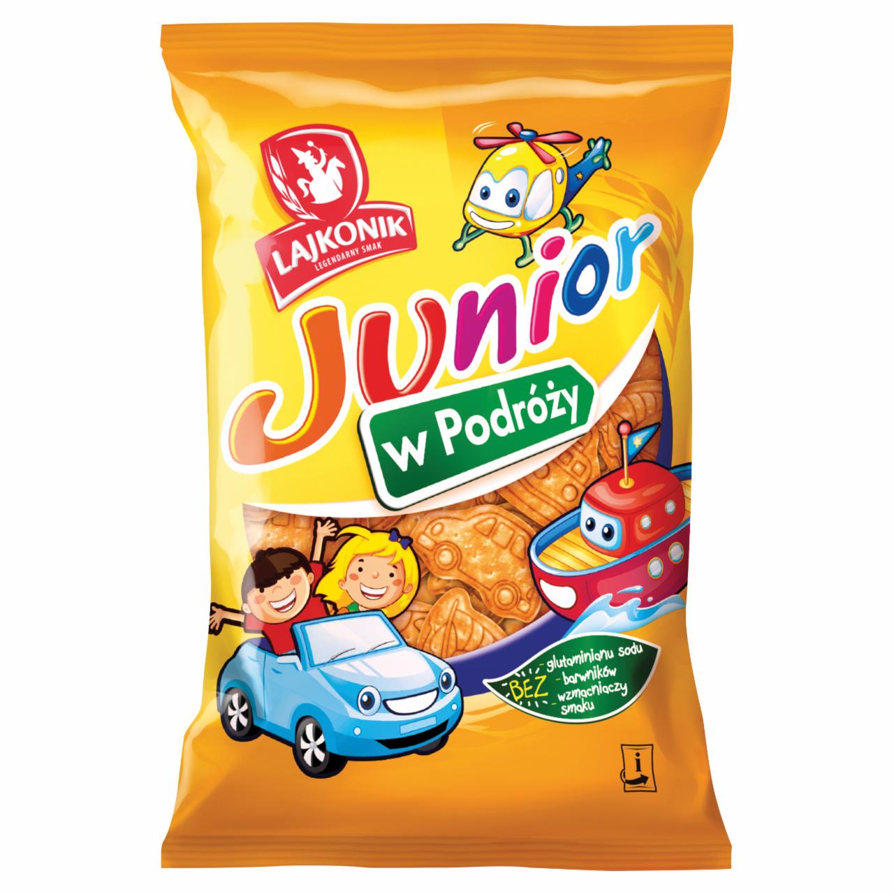 Zdjęcia - Lajkonik Junior W Podróży Drobne pieczywo słodko-słone 100 g