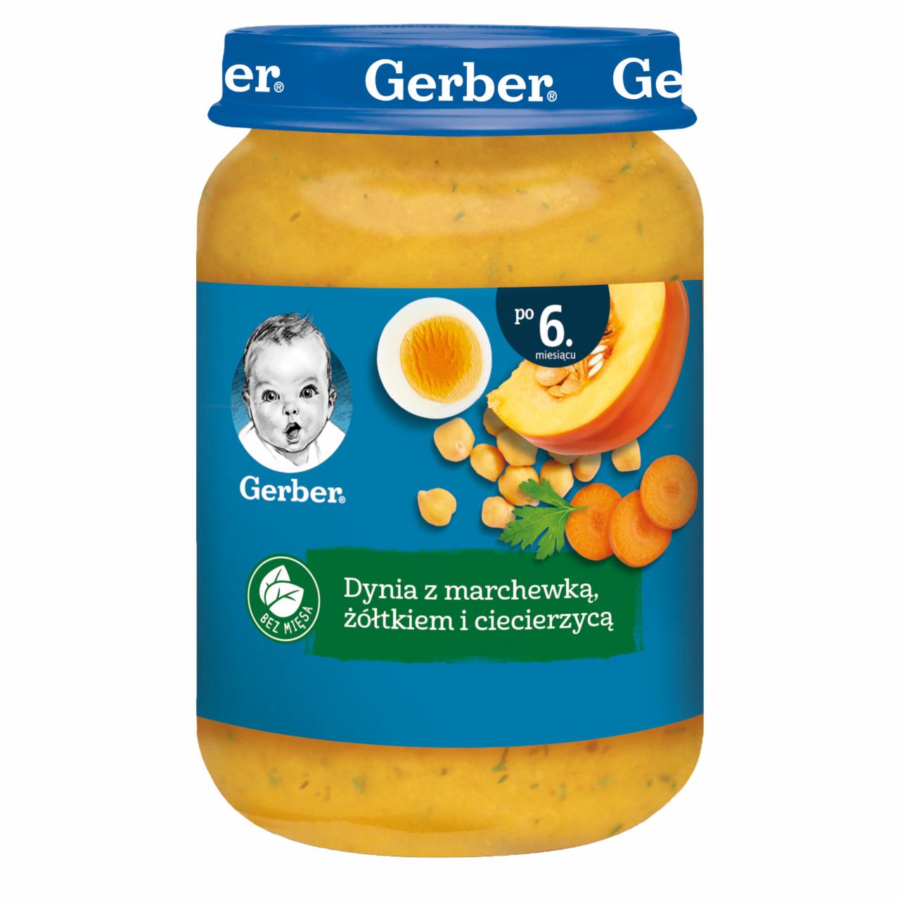 Zdjęcia - Gerber Dynia z marchewką żółtkiem i ciecierzycą dla niemowląt po 6. miesiącu 190 g