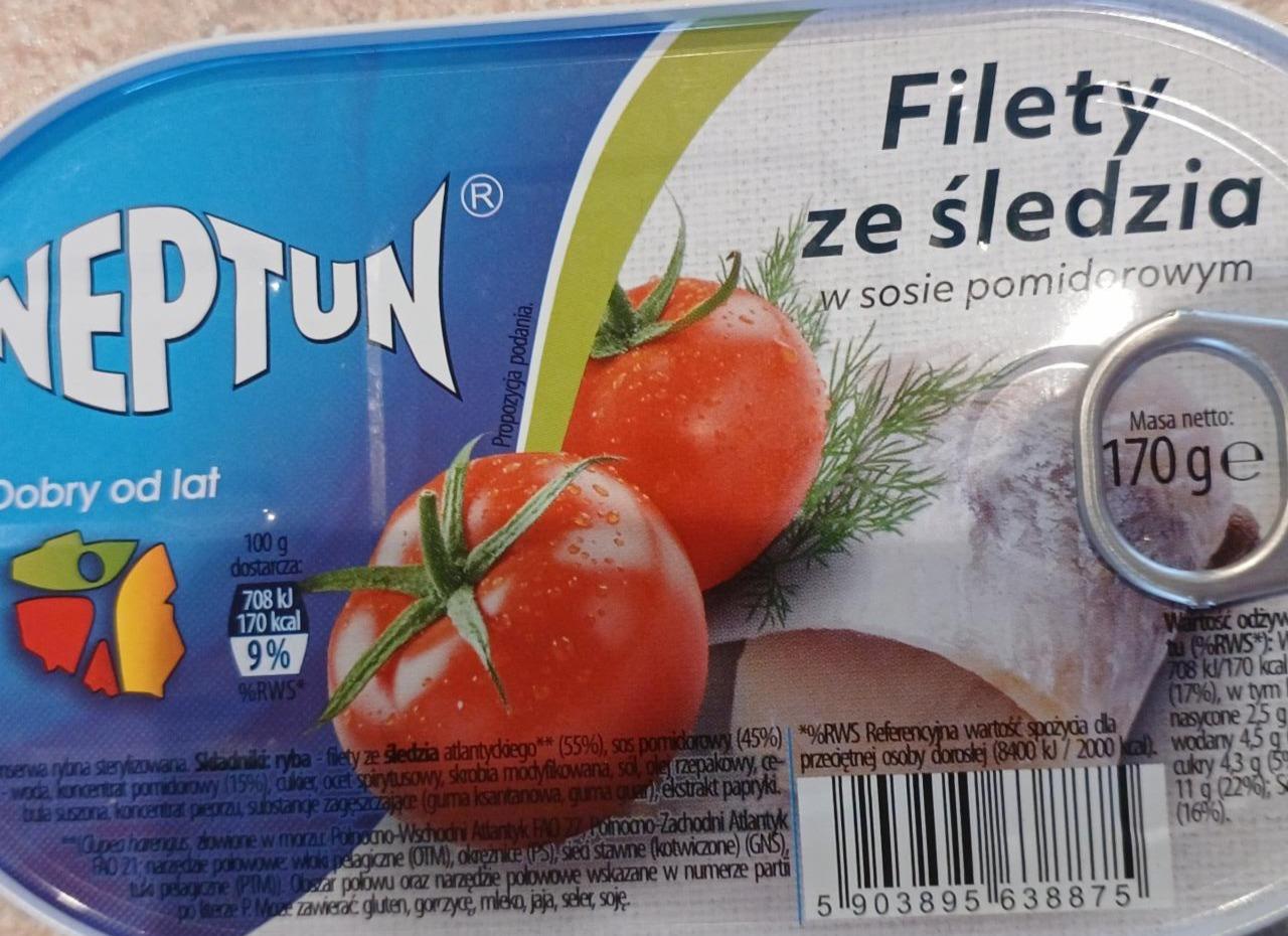 Zdjęcia - Filety ze śledzia w sosie pomidorowym Neptun
