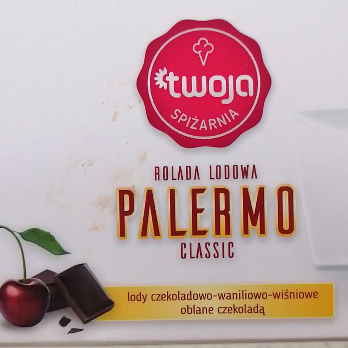 Zdjęcia - Rolada lodowa Palermo czekoladowo-waniliowo-wiśniowa oblana czekoladą Twoja Spiżarnia