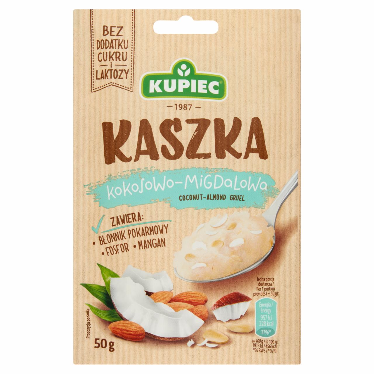 Zdjęcia - Kupiec Kaszka kokosowo-migdałowa 50 g