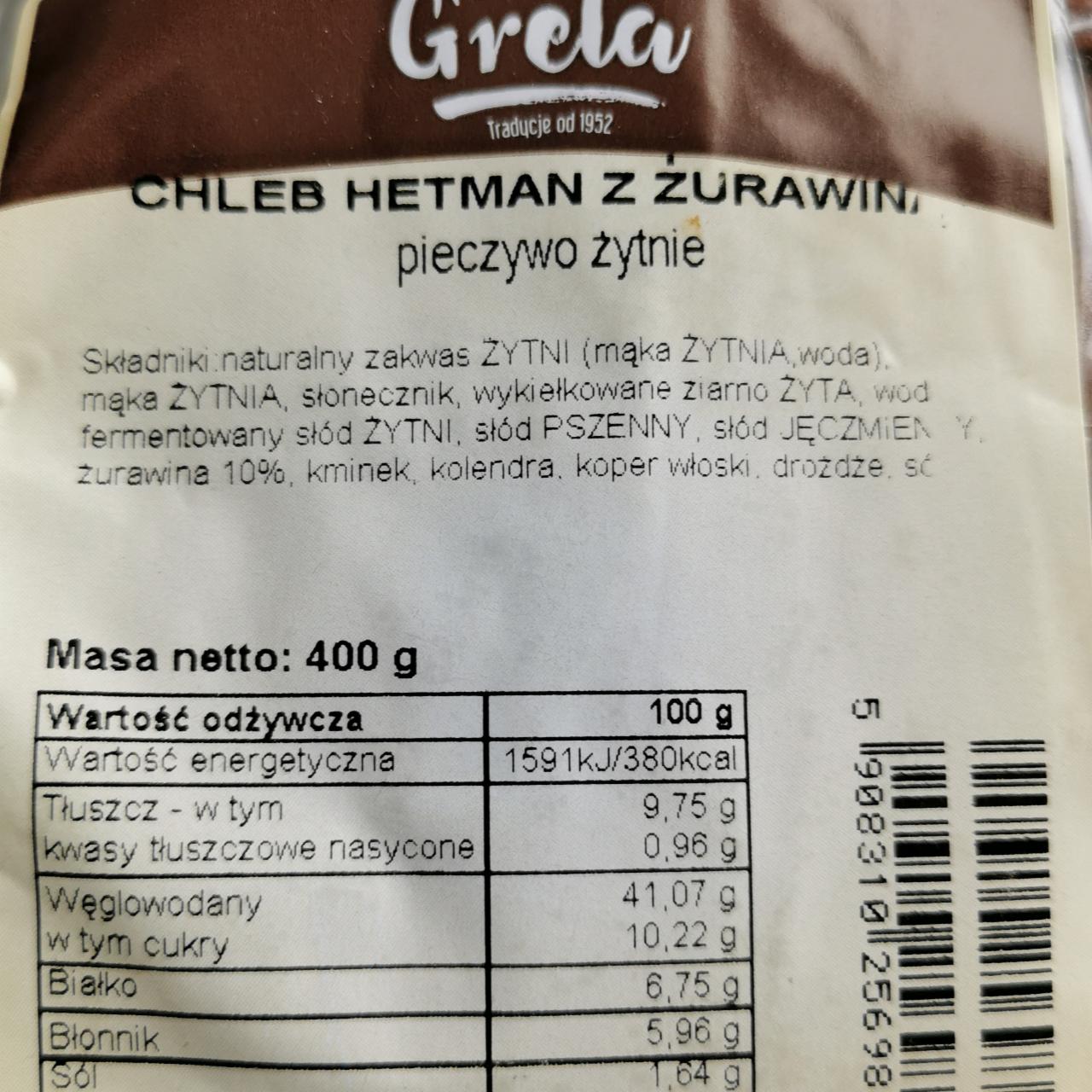 Zdjęcia - Chleb hetman z żurawiną Piekarnia Grela