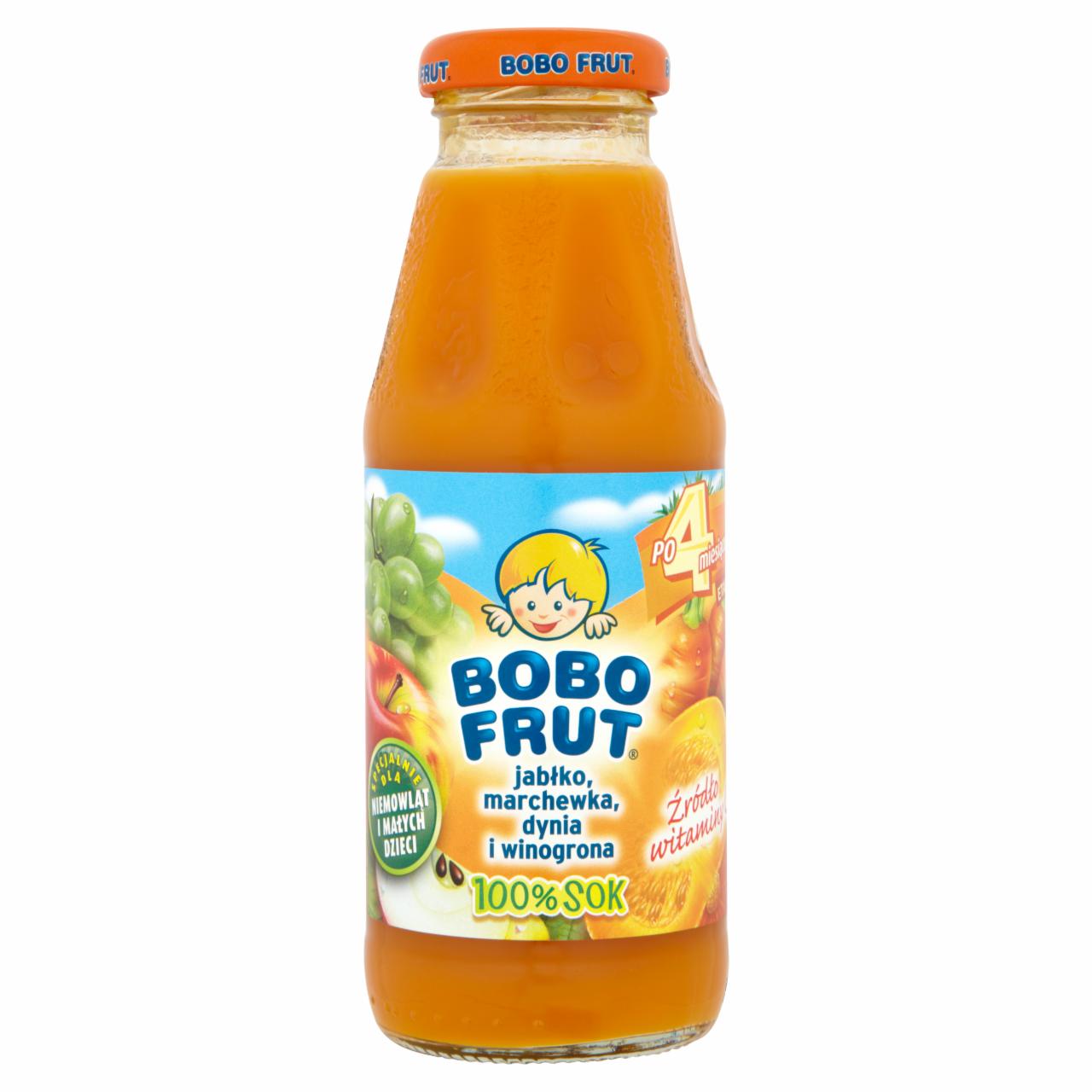 Zdjęcia - Bobo Frut 100% Sok jabłko marchewka dynia i winogrona po 4 miesiącu 300 ml