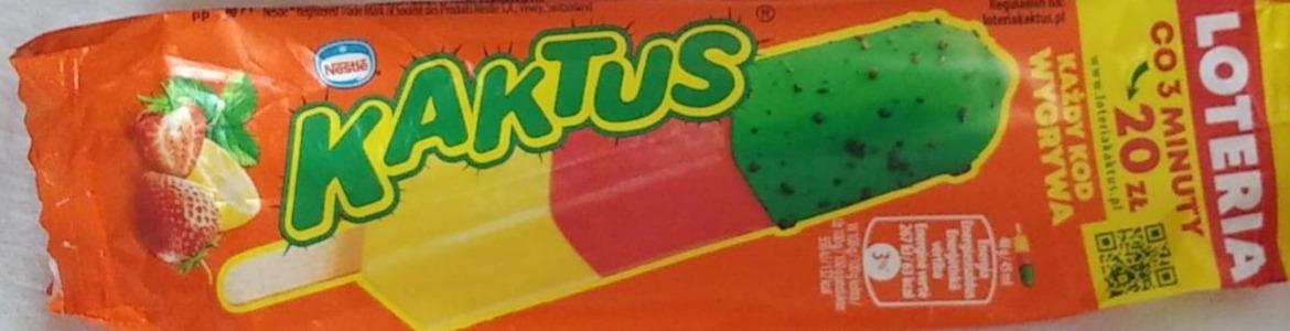 Zdjęcia - Lody wodne o smaku cytrynowym i sorbet truskawkowy Kaktus Nestle