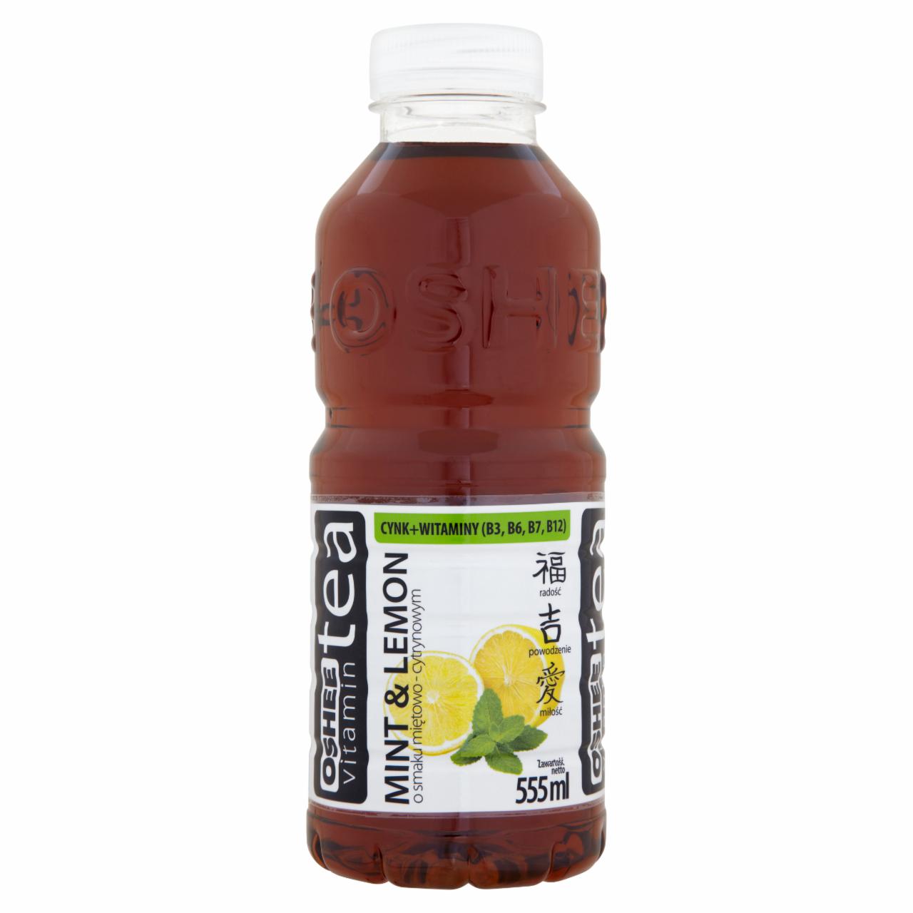 Zdjęcia - Oshee Vitamin Tea Mint & Lemon Niegazowany napój herbaciany o smaku miętowo-cytrynowym 555 ml