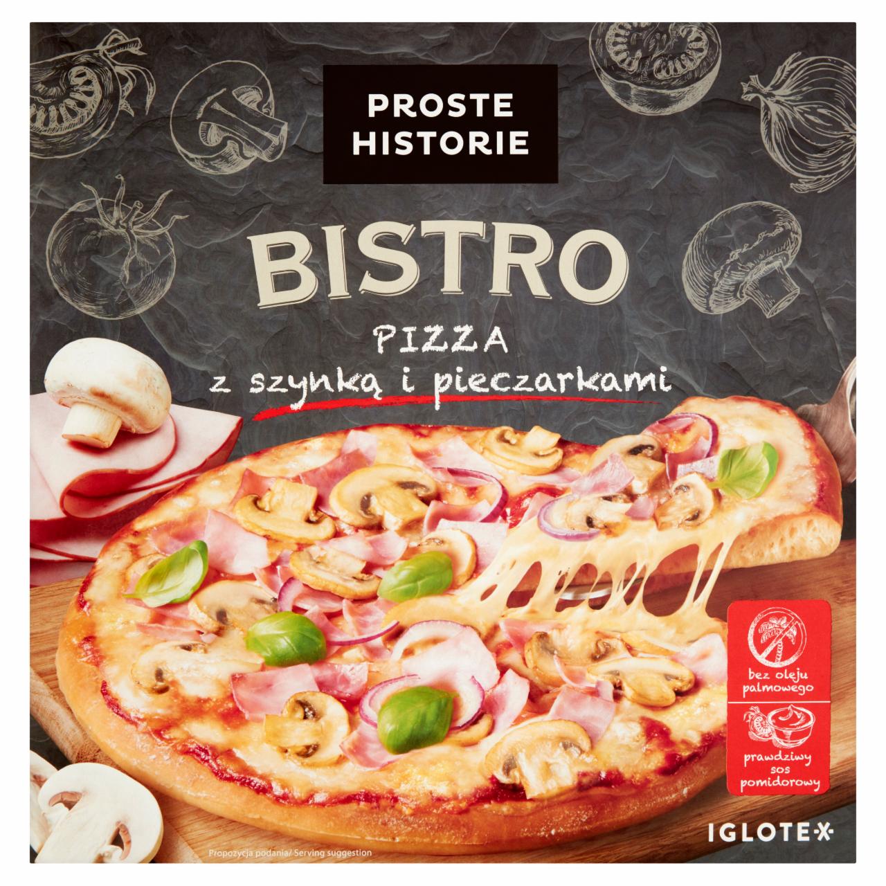 Zdjęcia - Proste Historie Bistro Pizza z szynką i pieczarkami 420 g