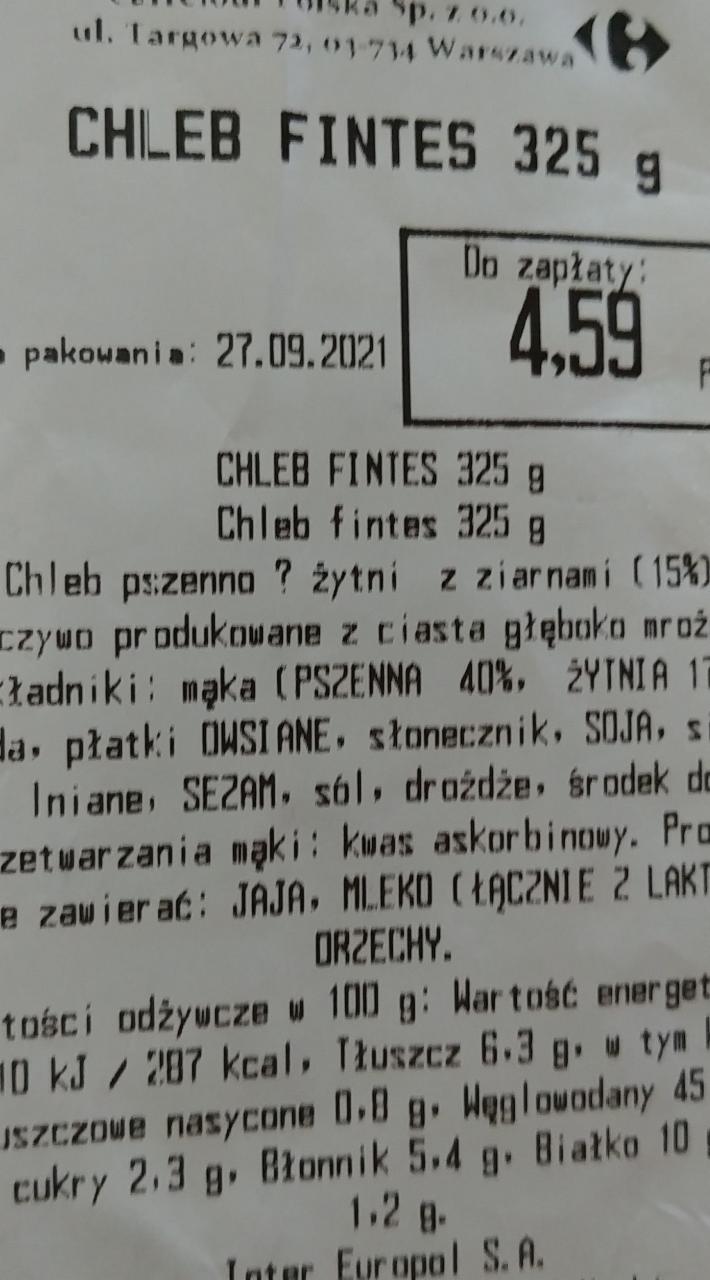 Zdjęcia - chleb fitnes carrefour