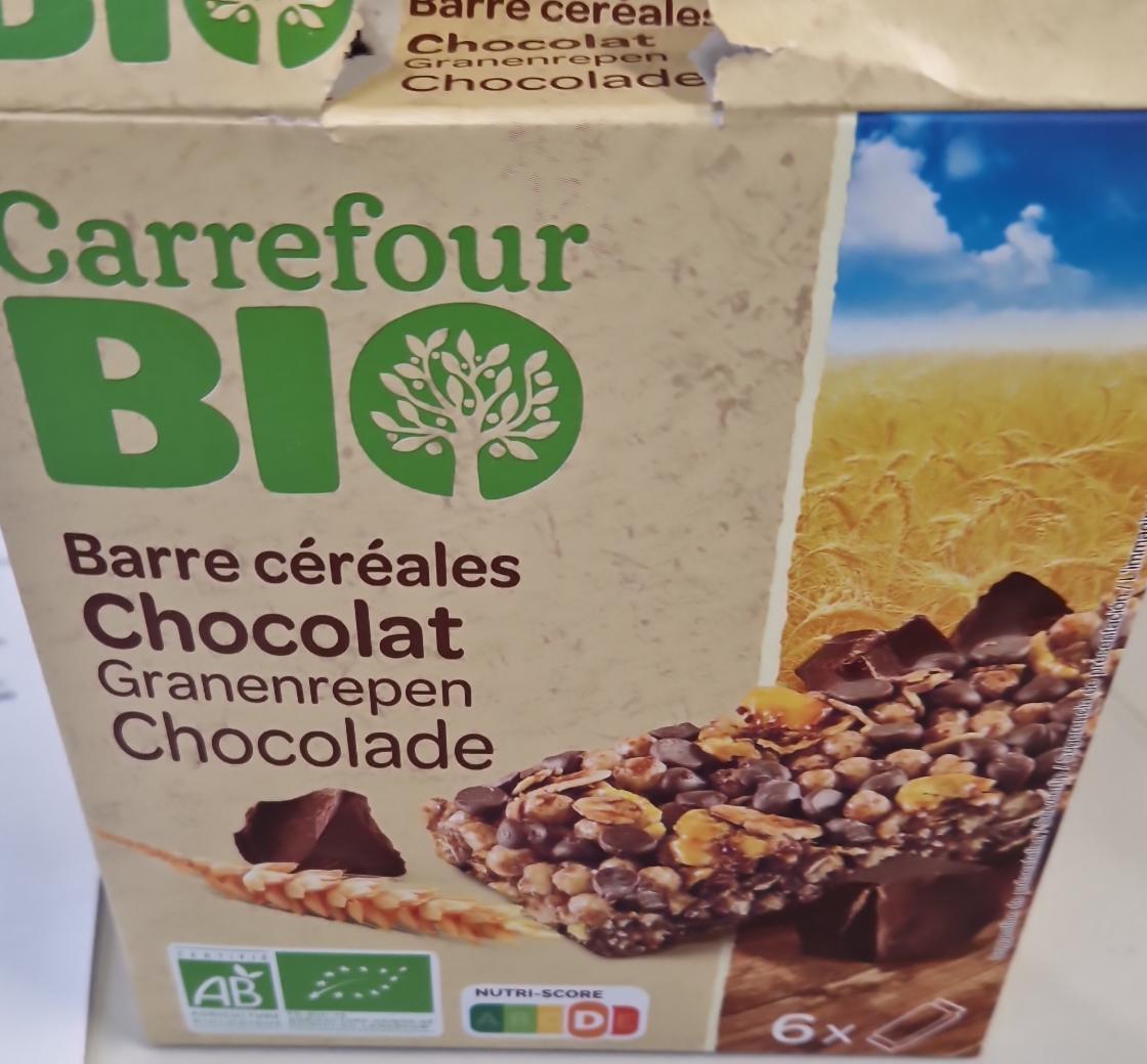 Zdjęcia - Barre céréales Chocolat Carrefour Bio