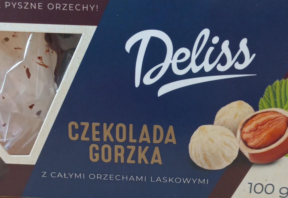 Zdjęcia - Czekolada gorzka z całymi orzechami laskowymi Deliss