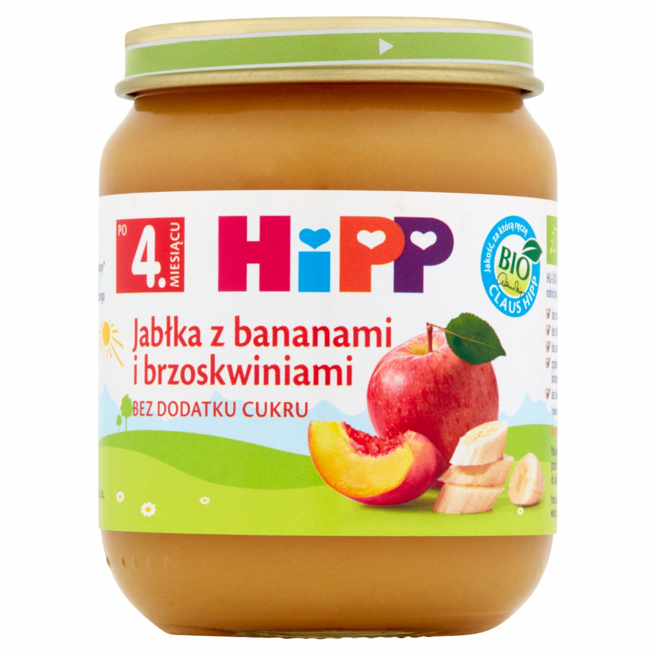Zdjęcia - HiPP BIO Jabłka z bananami i brzoskwiniami po 4. miesiącu 125 g