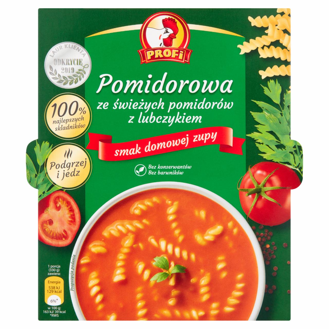 Zdjęcia - Profi Pomidorowa ze świeżych pomidorów z lubczykiem 330 g