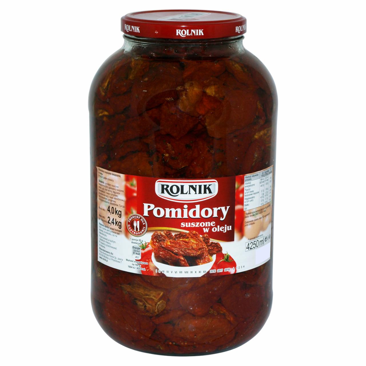 Zdjęcia - Rolnik Pomidory suszone w oleju 4,0 kg