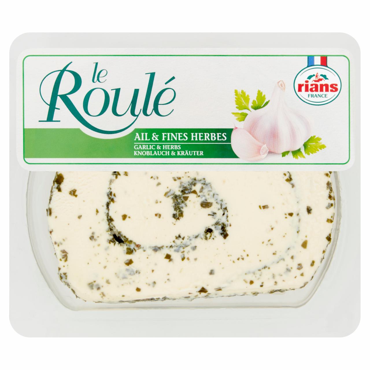 Zdjęcia - Rians Le Roulé Francuski ser śmietankowy z ziołami i czosnkiem 125 g