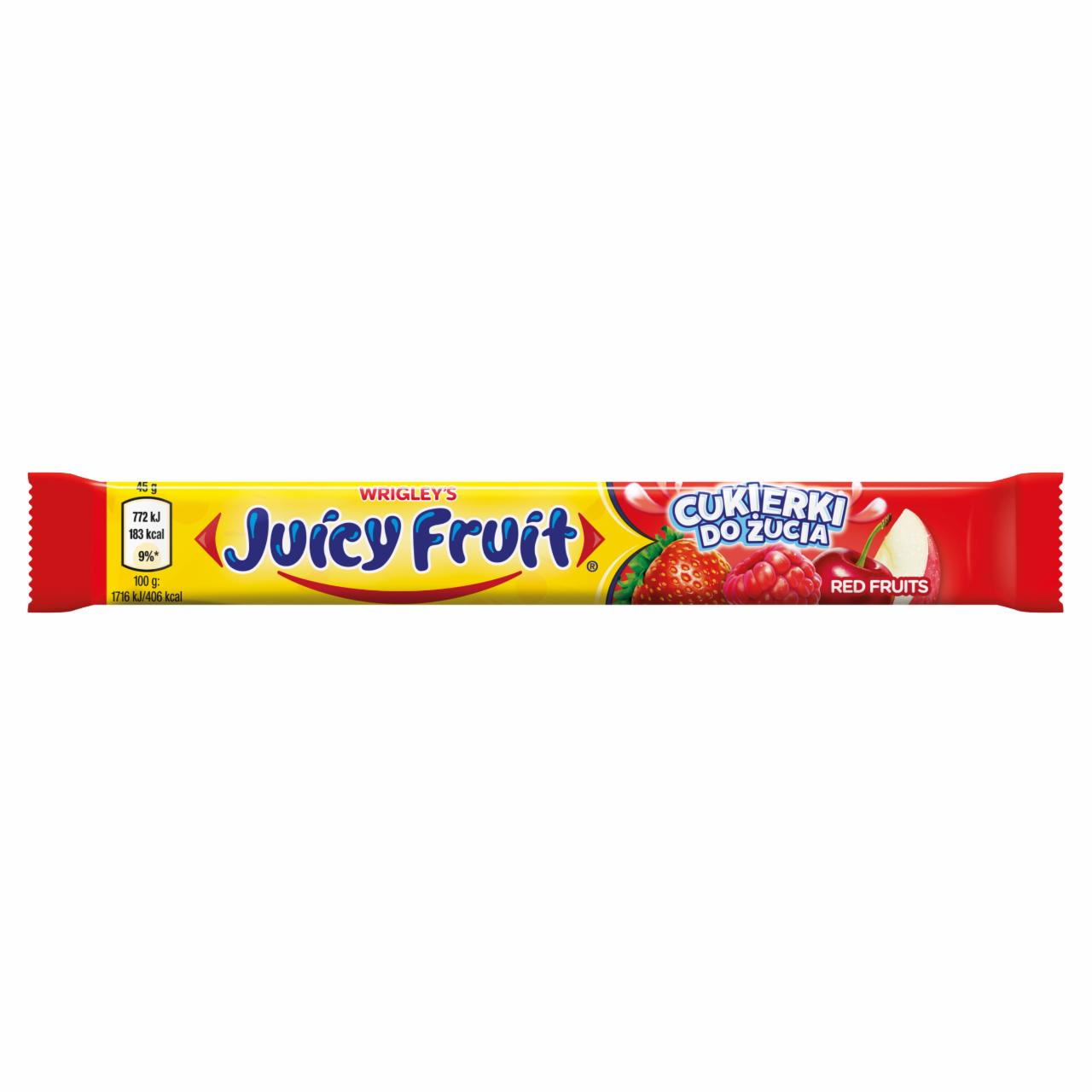 Zdjęcia - Juicy Fruit Red Fruits Cukierki do żucia 45 g