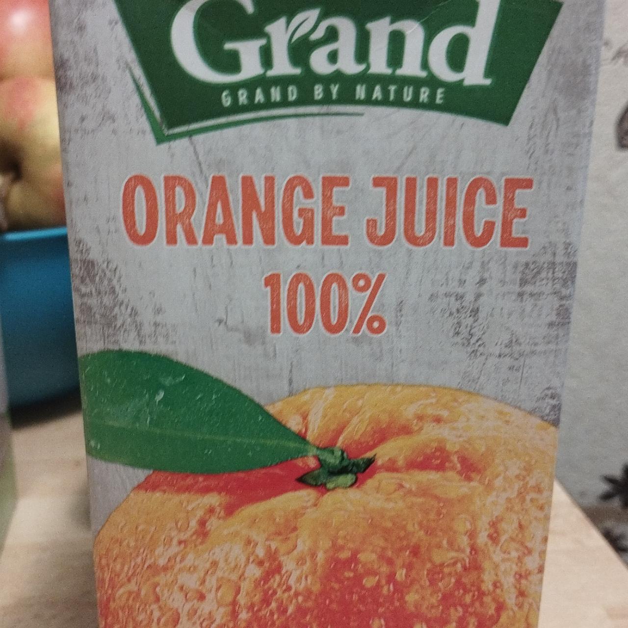 Zdjęcia - Orange juice 100% Grand