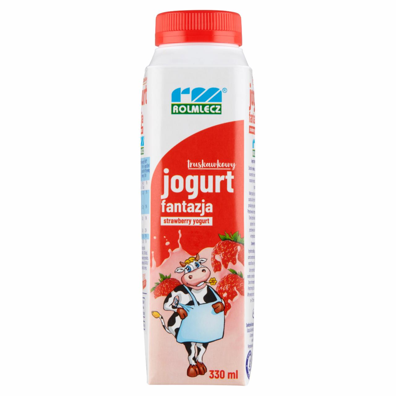 Zdjęcia - Rolmlecz Fantazja Jogurt truskawkowy 330 ml
