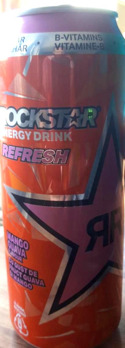 Zdjęcia - Rockstar Refresh Gazowany napój energetyzujący o smaku mango i gujawy 500 ml