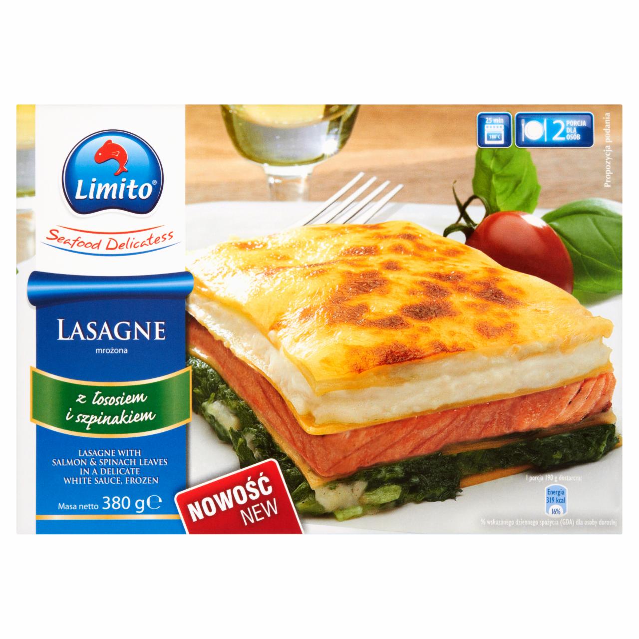 Zdjęcia - Limito Lasagne z łososiem i szpinakiem 380 g