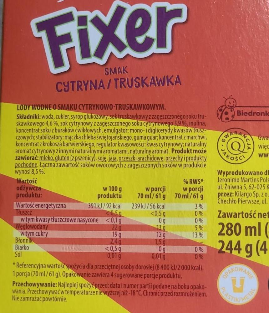 Zdjęcia - Fixer smak Cytryna Truskawka Marletto