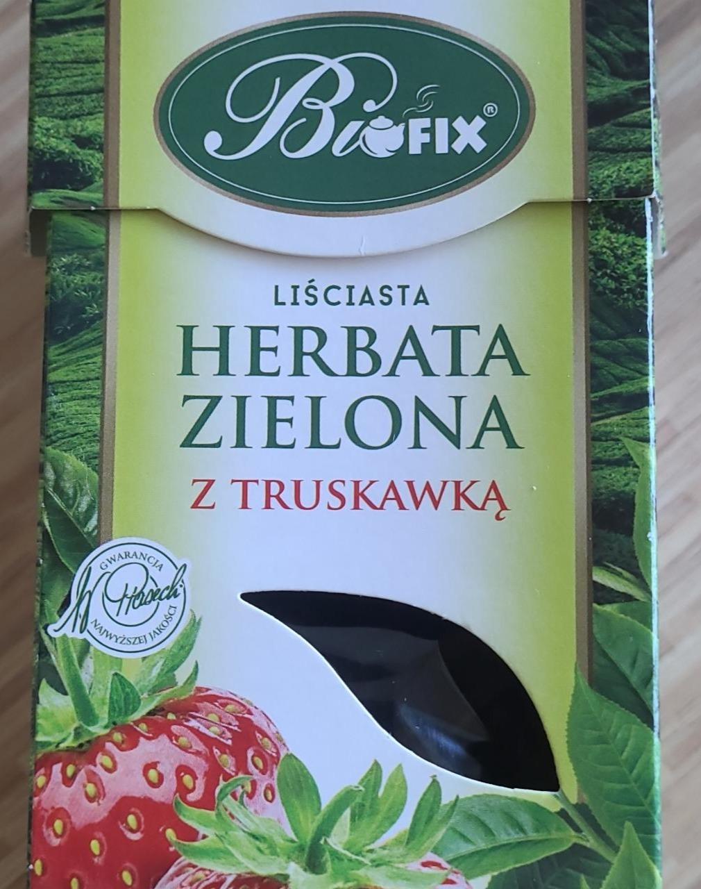 Zdjęcia - Herbata zielona z truskawką liściasta Bifix